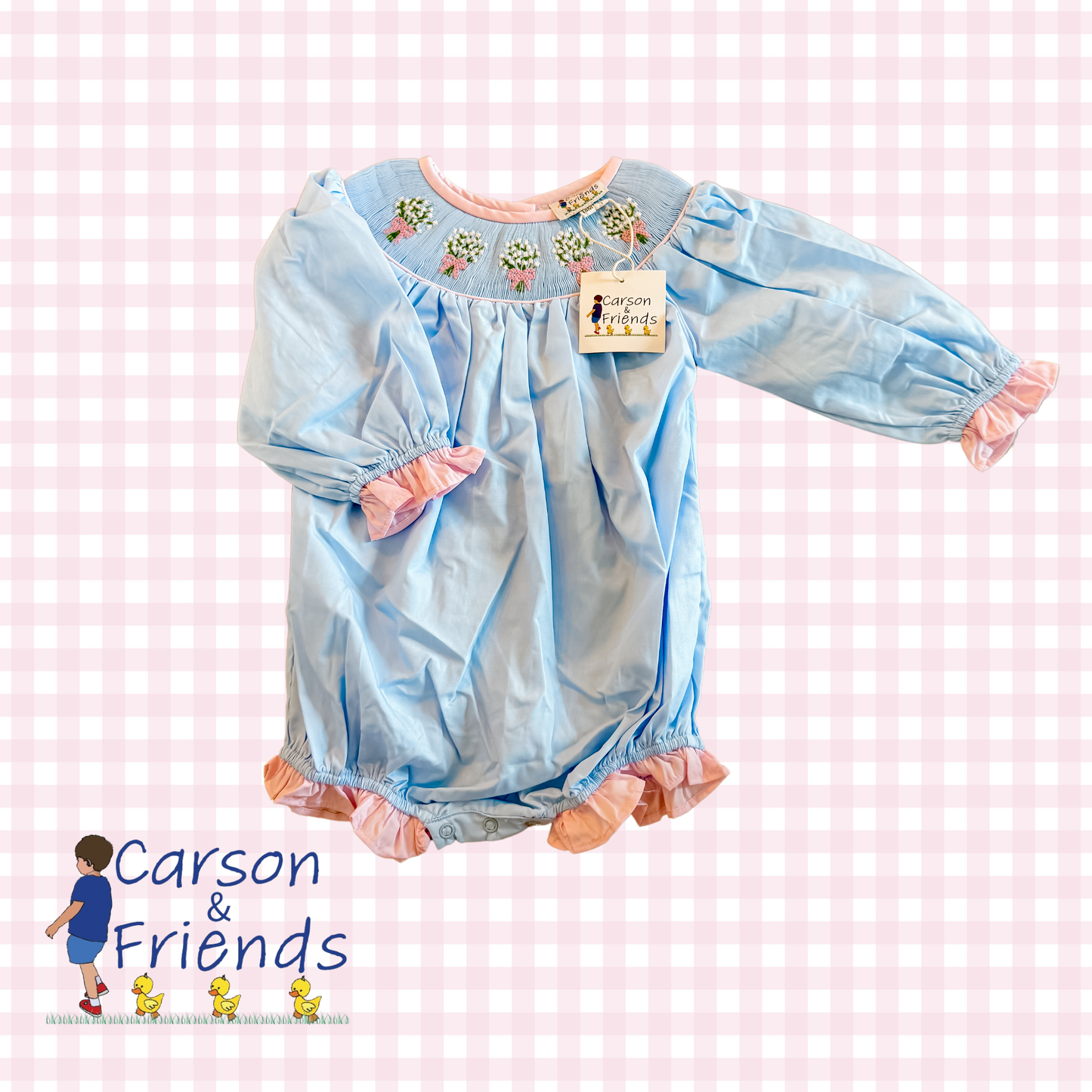 Carson and Friends Sweet Bouquets Smocked Bubble