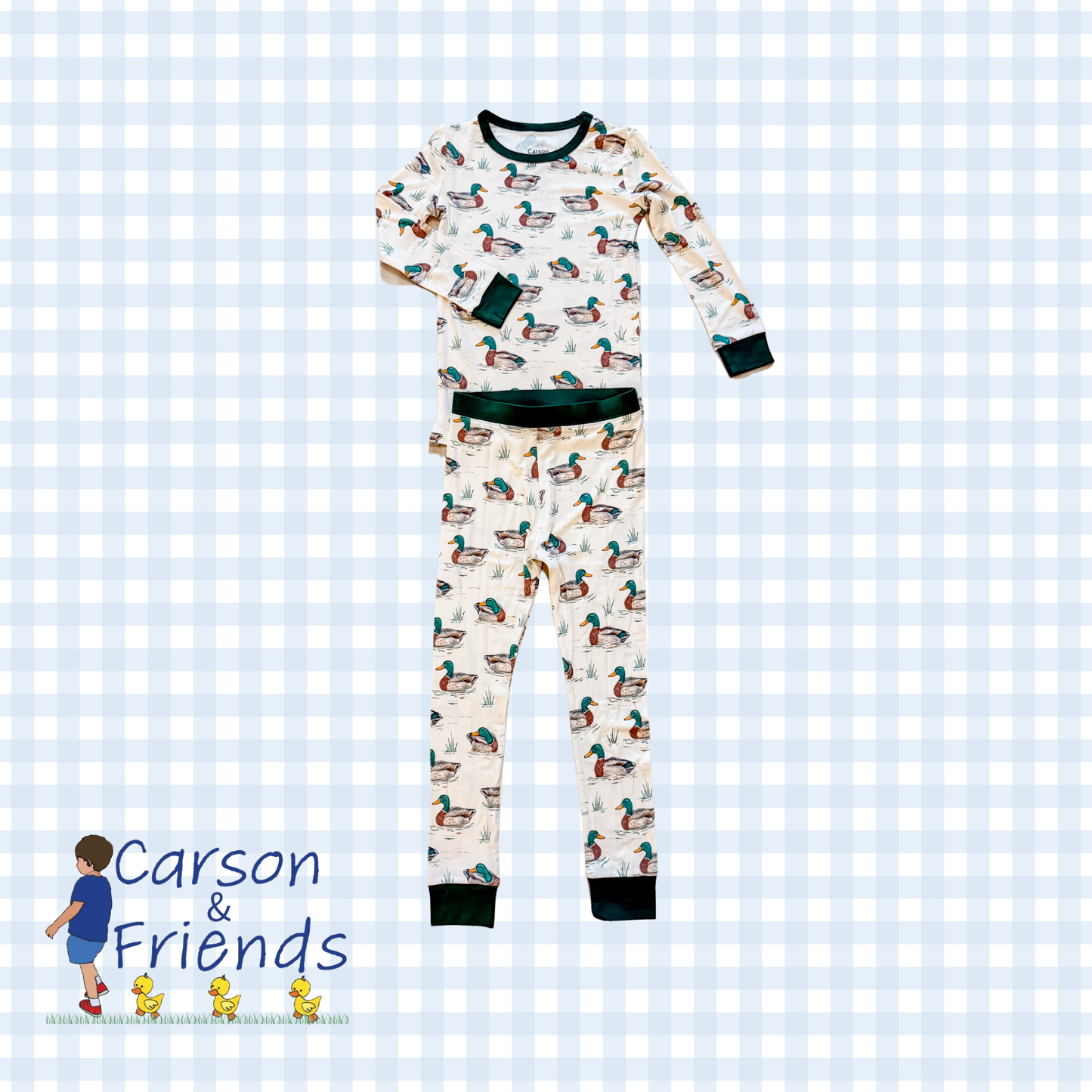 Carson and Friends Ribbed Bamboo Viscose Set- Mallards