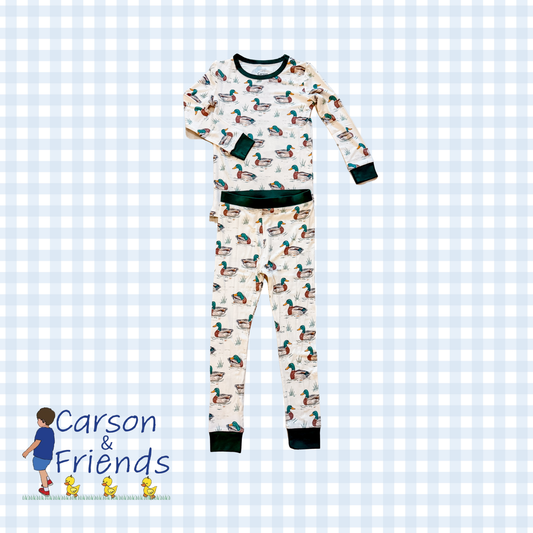 Carson and Friends Ribbed Bamboo Viscose Set- Mallards