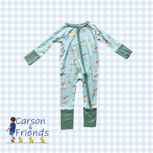 Carson and Friends Bamboo Viscose Zippy- Hunting Dogs