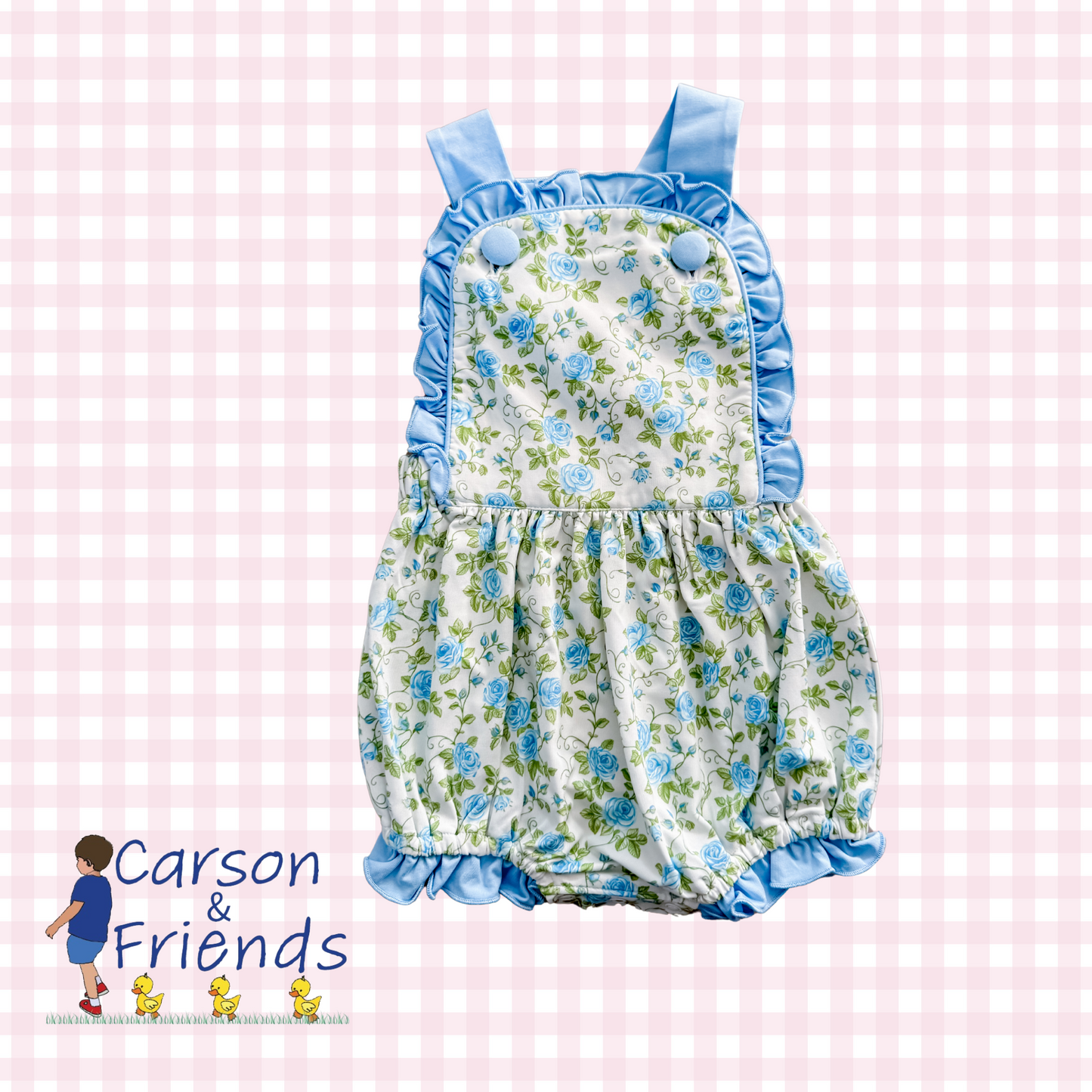 Carson and Friends Blue Roses Bubble