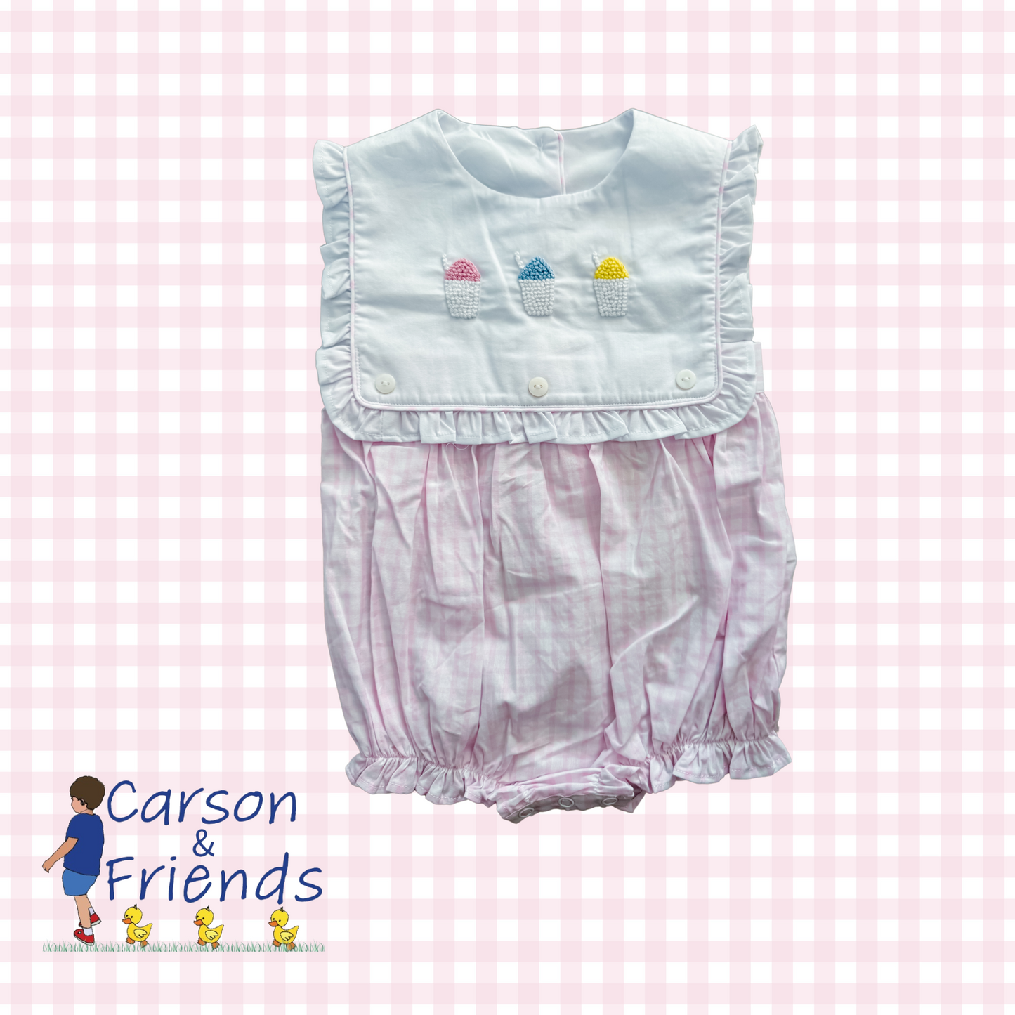 Carson and Friends French Knot Snowball Bubble- Pink
