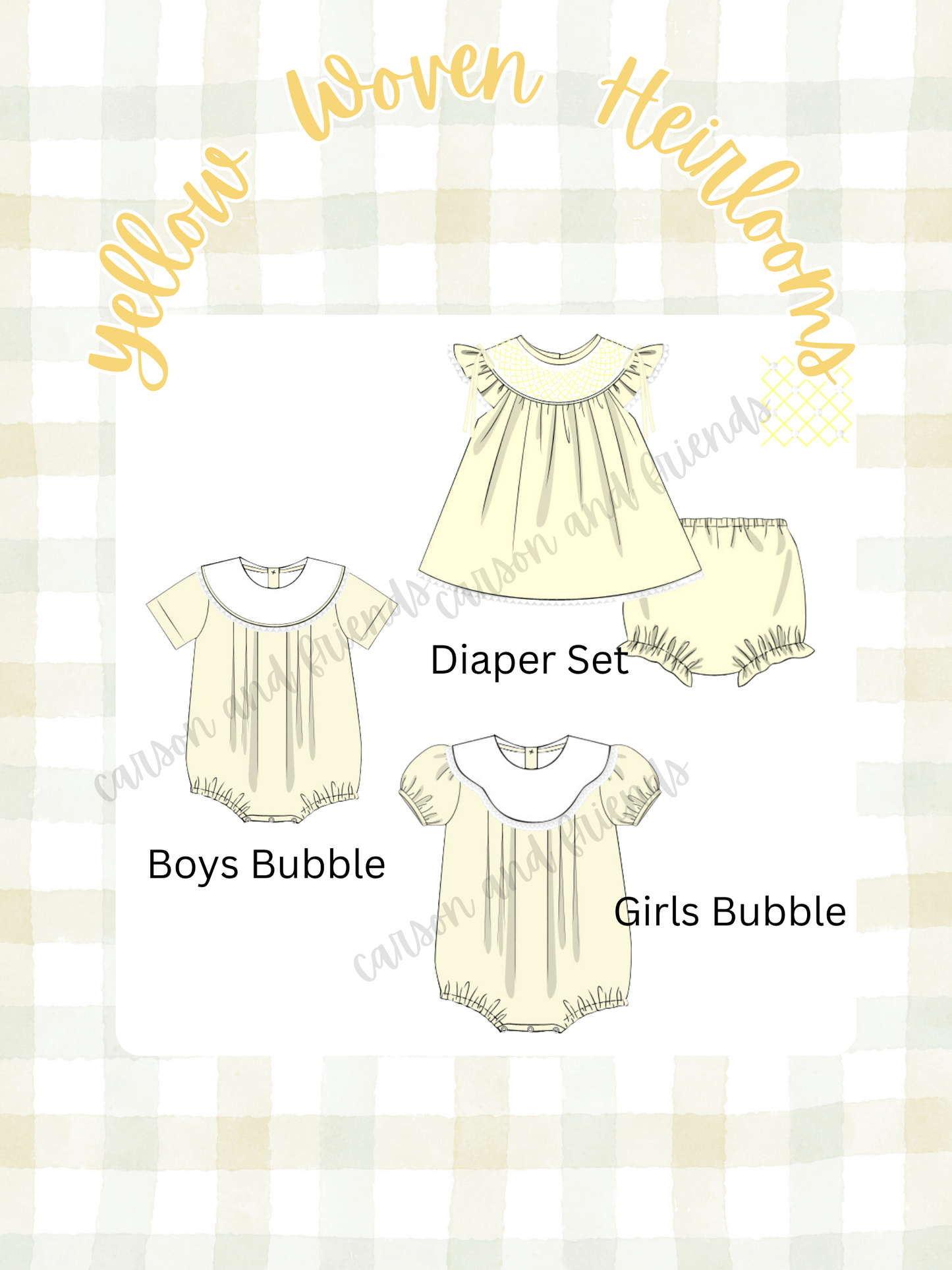 Preorder ETA March- Pale Yellow Heirloom Bubble- Girls