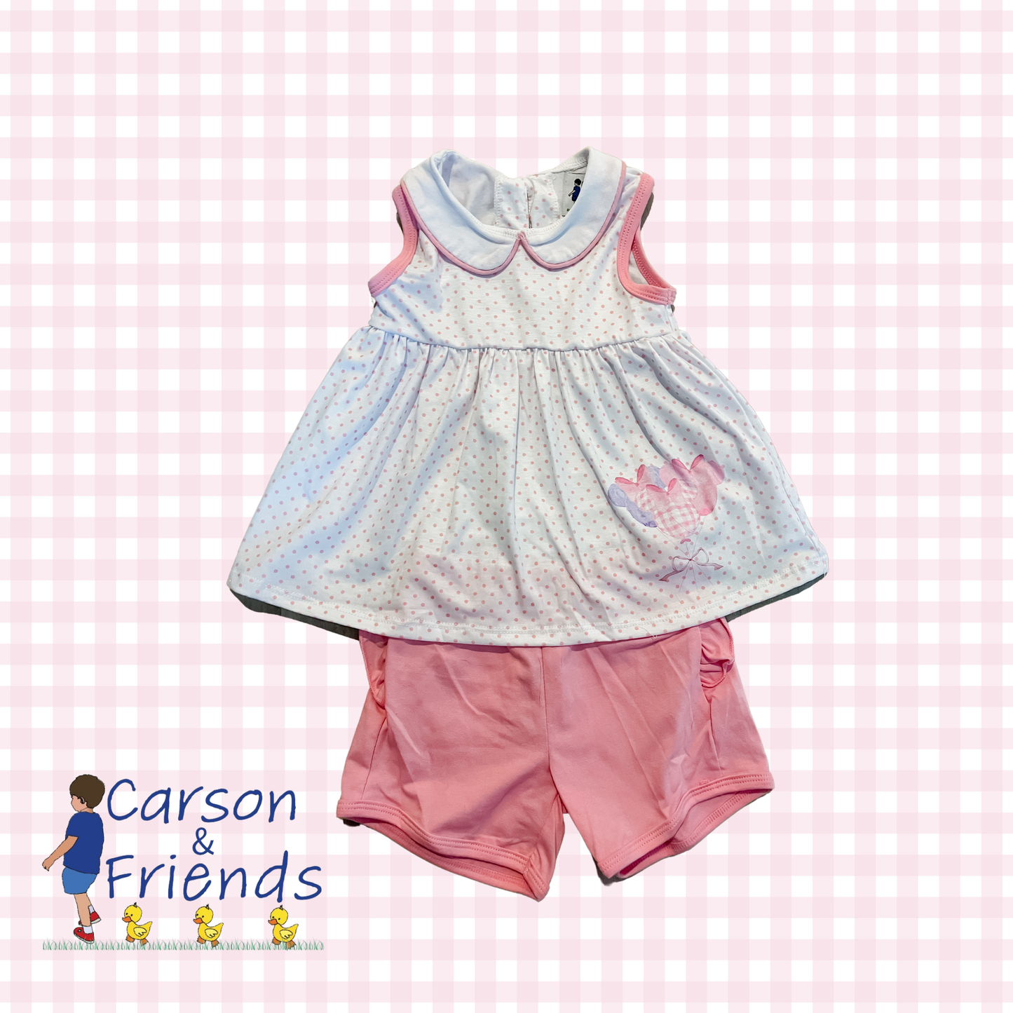 Carson and Friends Bitty Dot Mouse Balloon Short Set