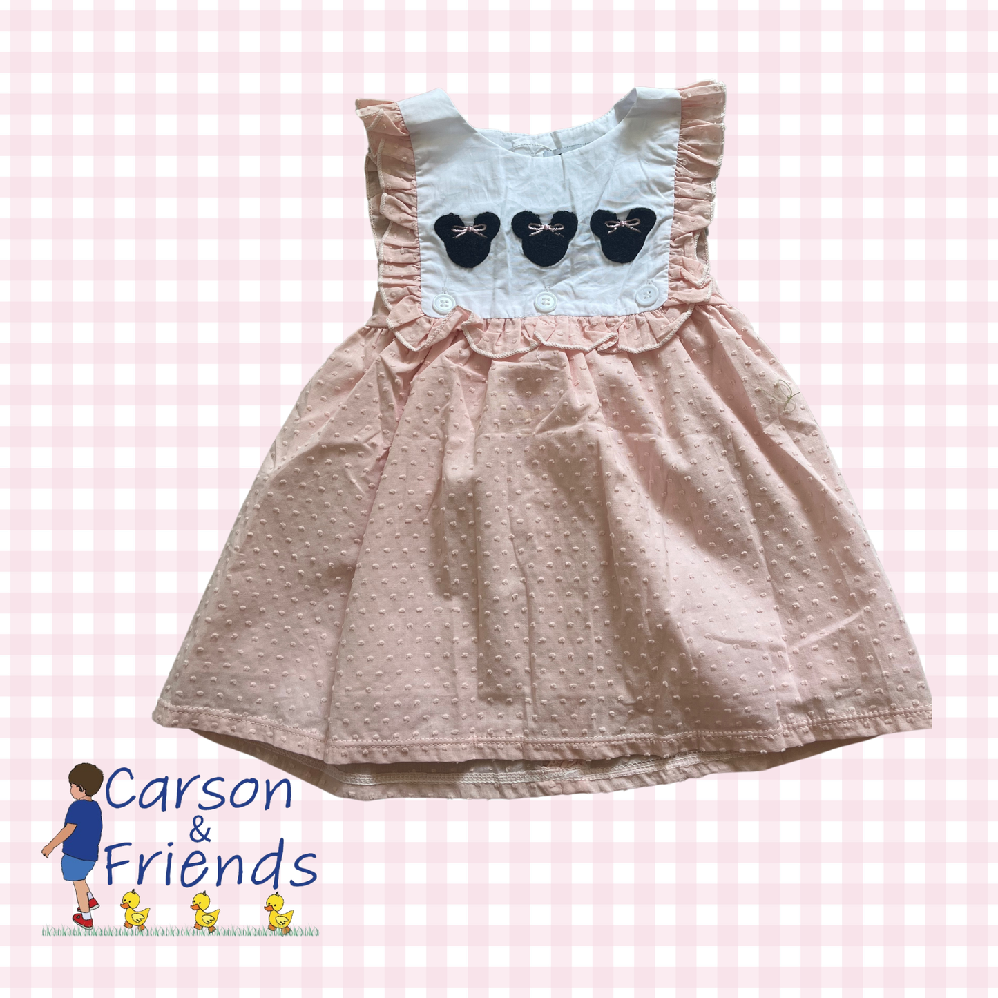 Carson and Friends Swiss Dot Mouse Heads Dress