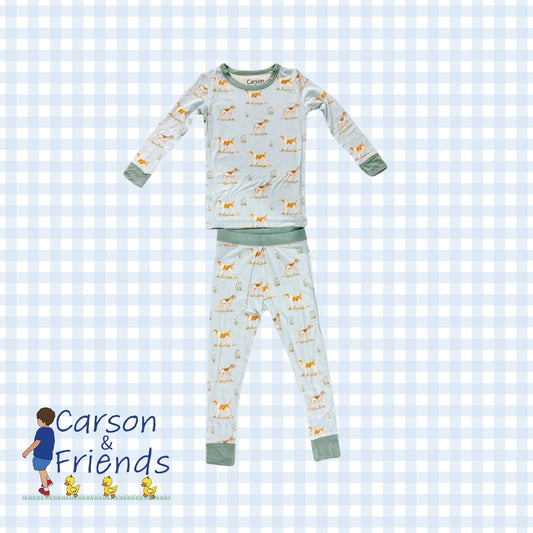 Hunting Dogs Bamboo Pajamas- 2 Piece Set