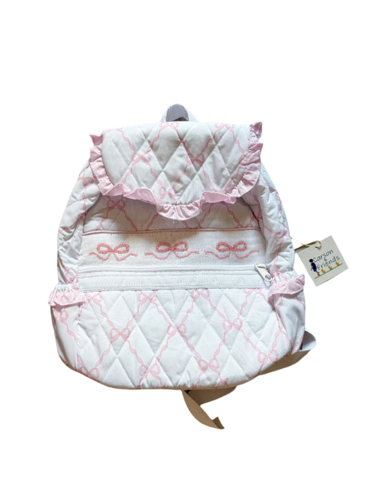 Carson and Friends Smocked Backpack- Bows (Quilted Fabric)