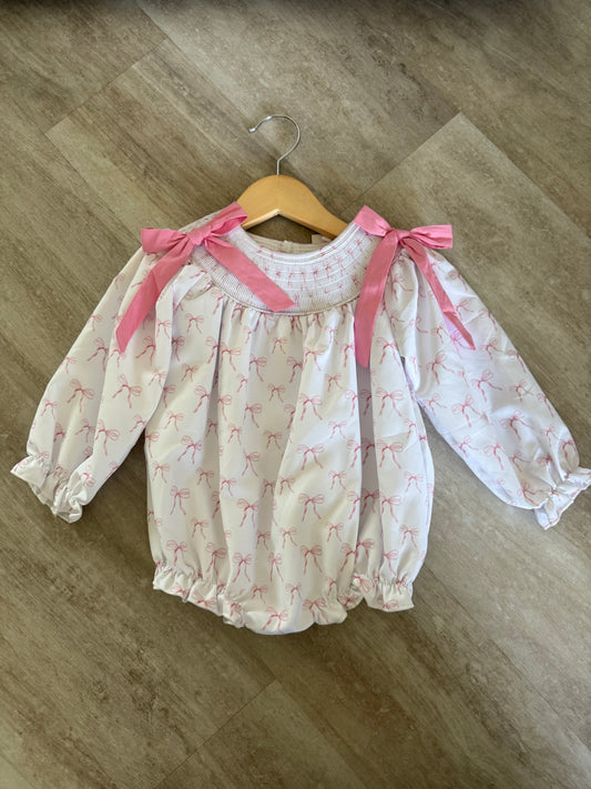 Carson and Friends Pretty Bows Smocked Bubble