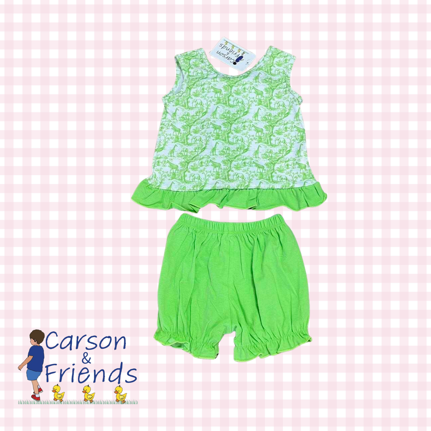 Carson and Friends Safari Toile Girls Set