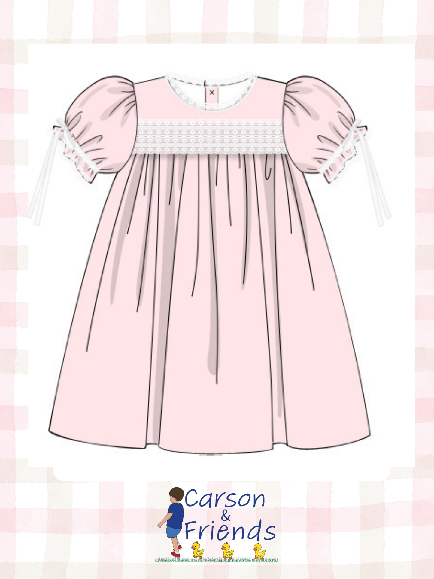 Preorder ETA March- Pink Heirloom Dress