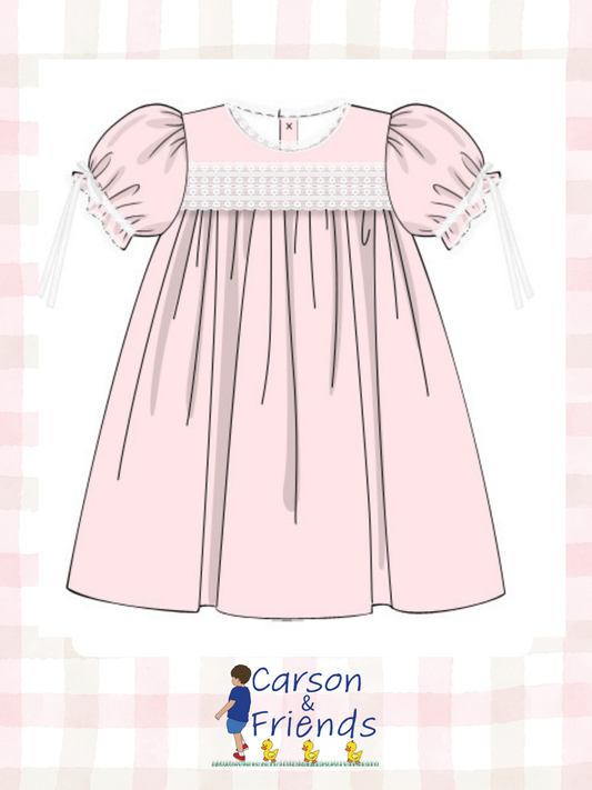 Preorder ETA March- Pink Heirloom Dress