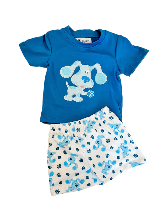 Blue Dog Short Set