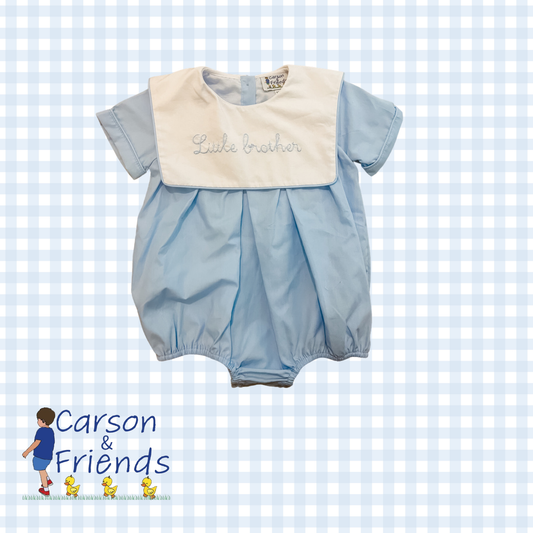 Carson and Friends "Little Brother" Embroidered Bubble