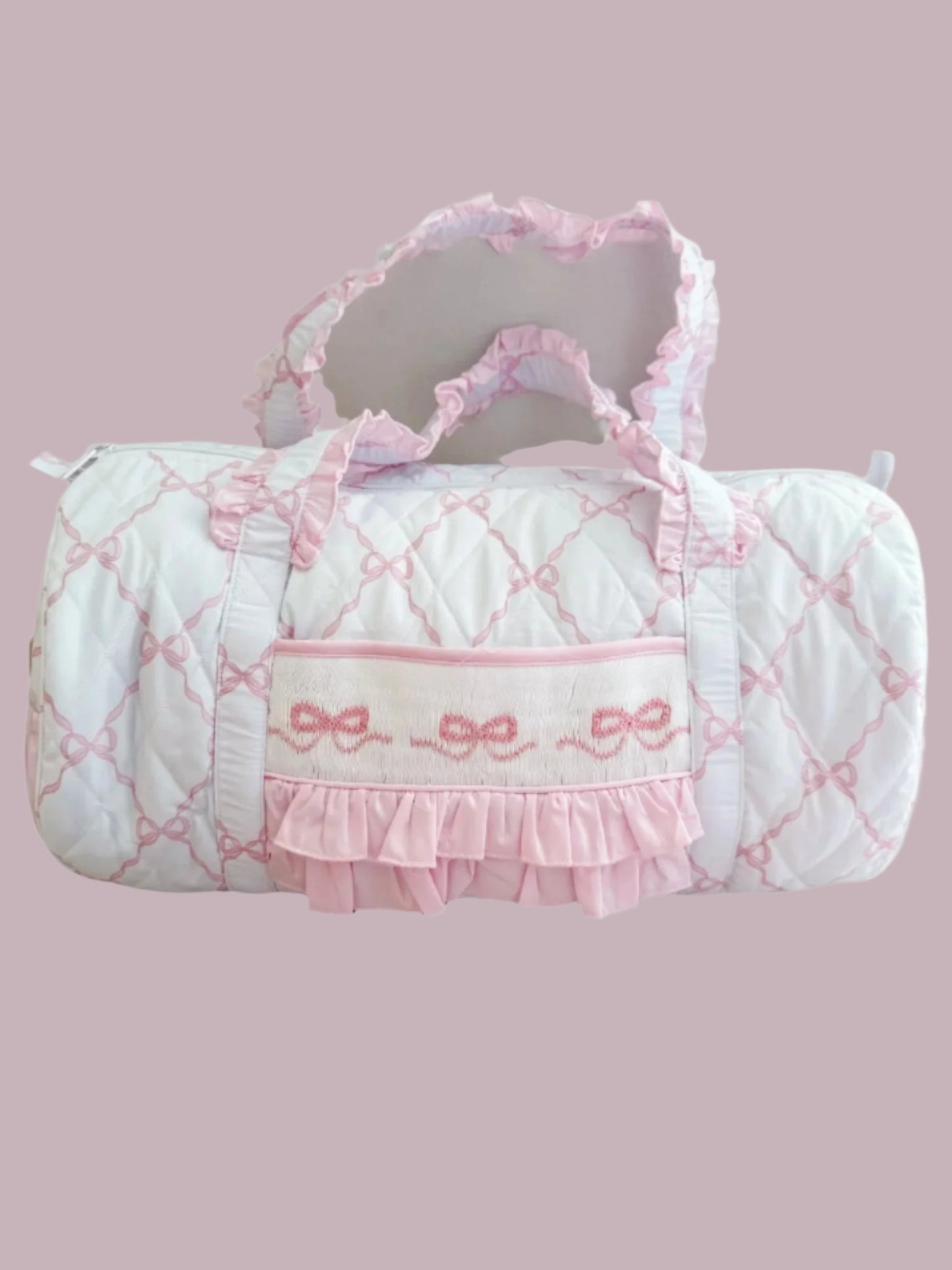 Carson and Friends Smocked Duffel- Bows (Quilted Fabric)