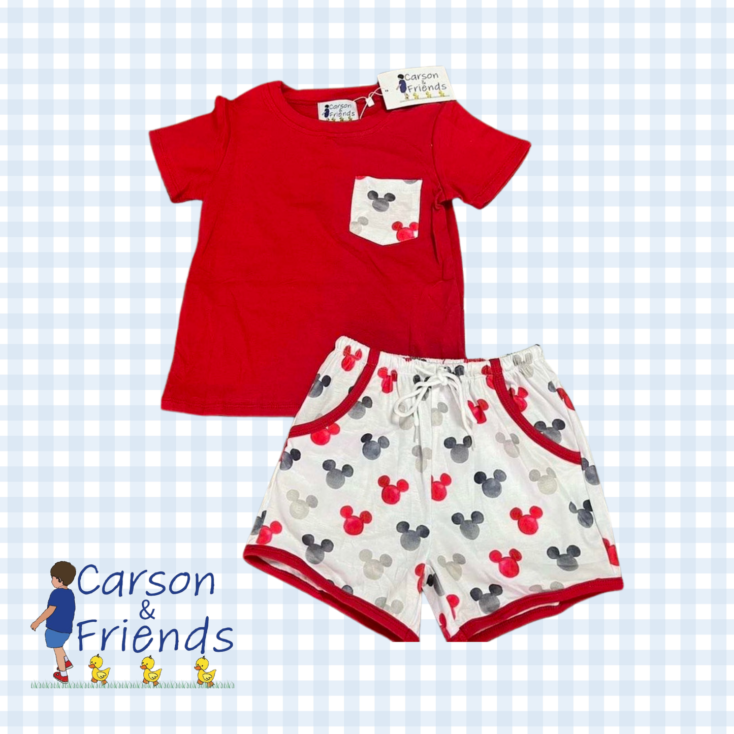 Carson and Friends Watercolor Mouse Short Set