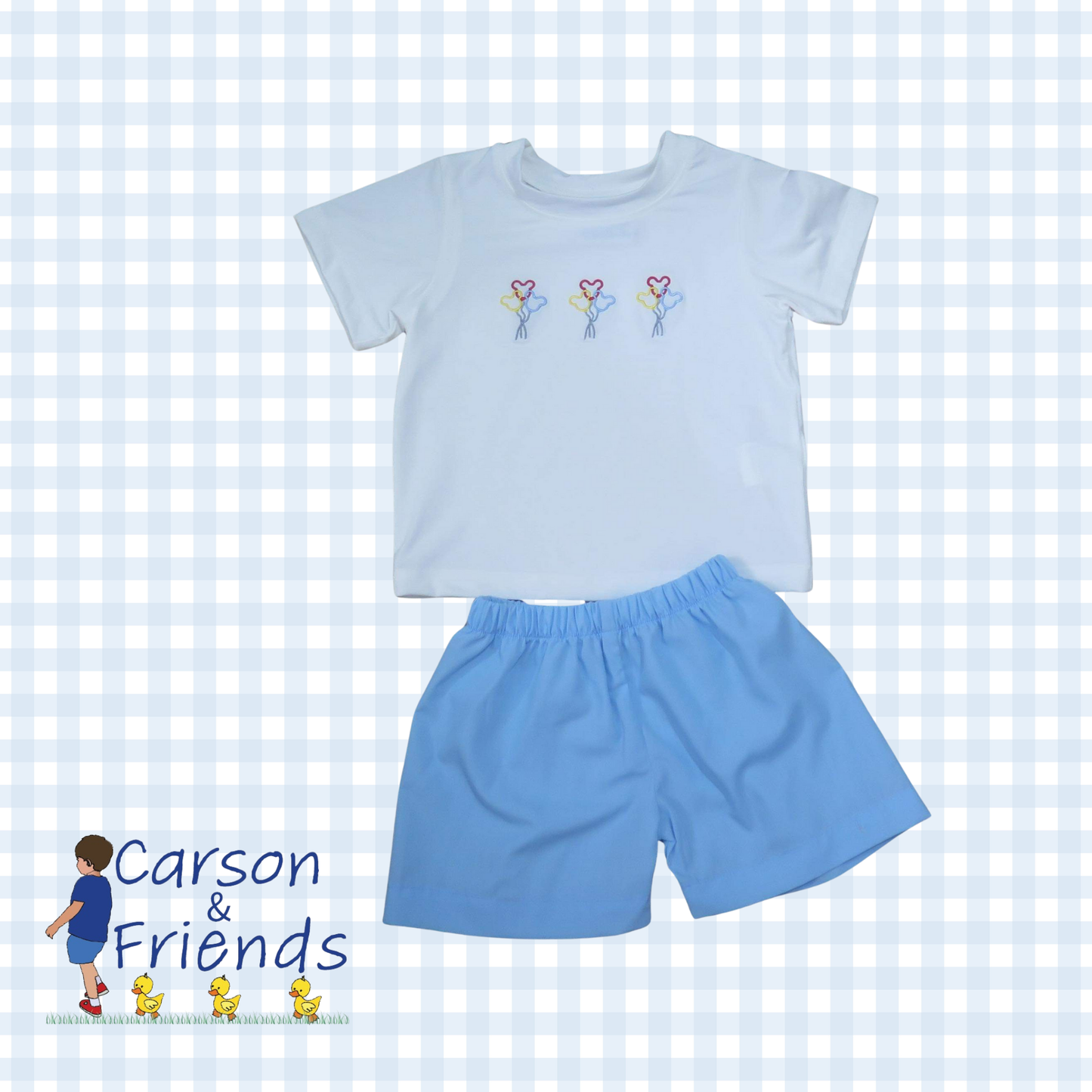 Carson and Friends Mouse Balloons Short Set