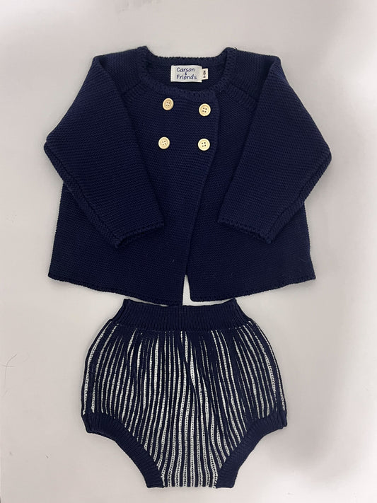 Navy Sweater Set with Bloomers