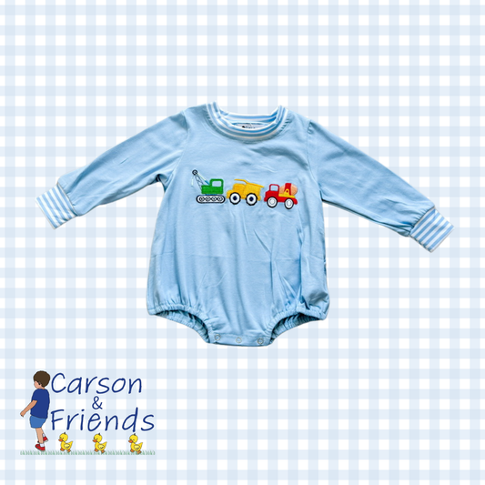 Carson and Friends Construction Vehicles Long Sleeve Bubble