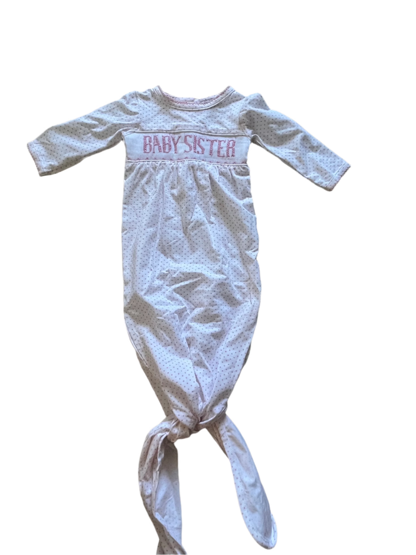 Carson and Friends Smocked "Baby Sister" Knotted Gown