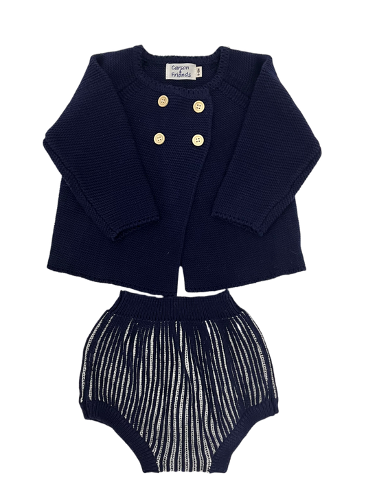 Navy Sweater Set with Bloomers