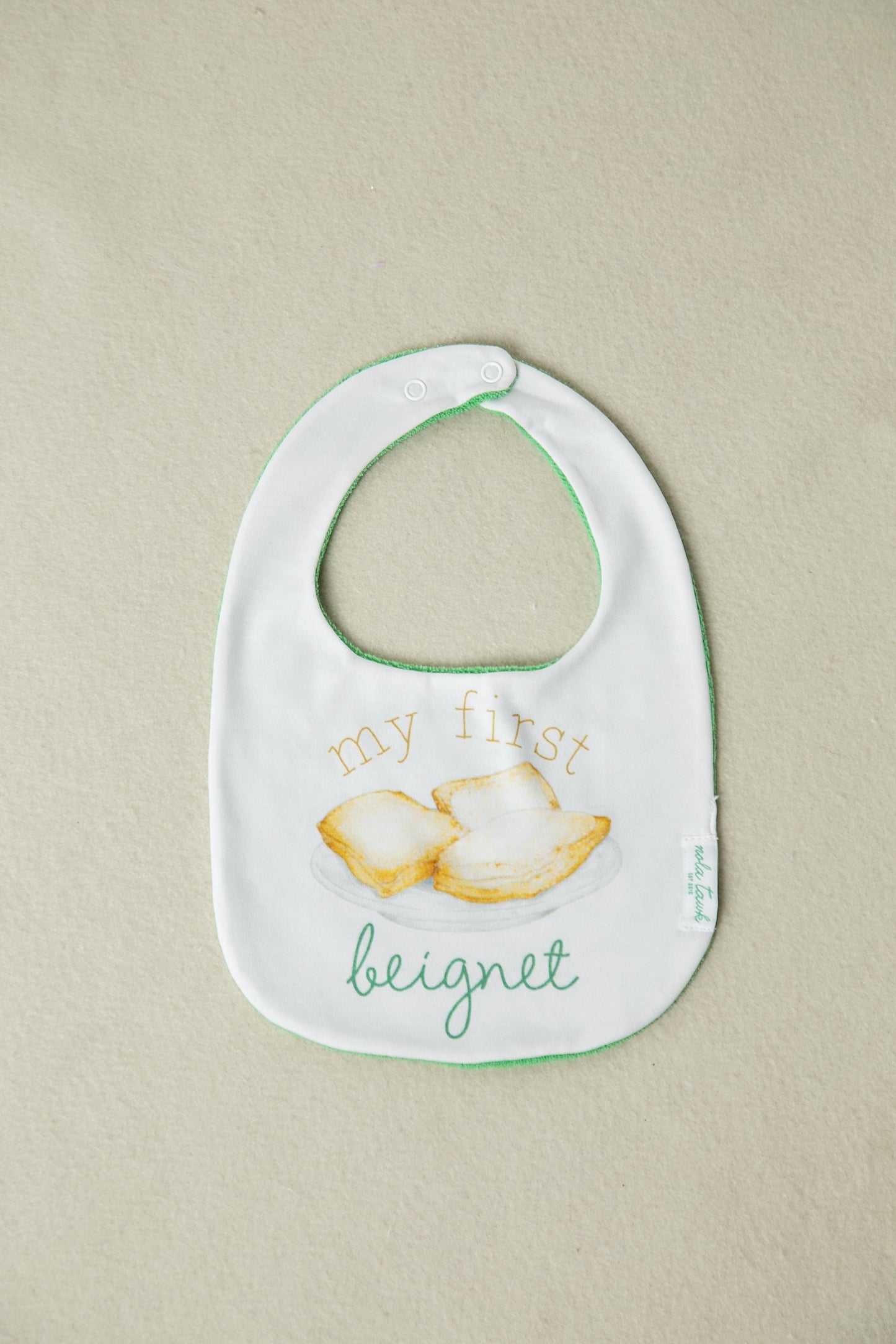 My First Beignet Organic Cotton Bib