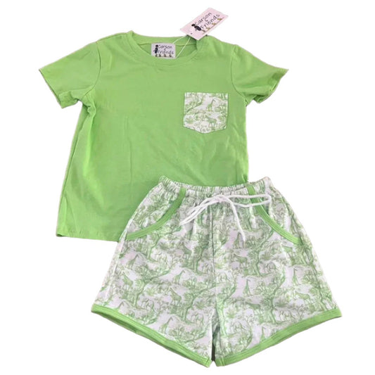 Carson and Friends Safari Toile Short Set