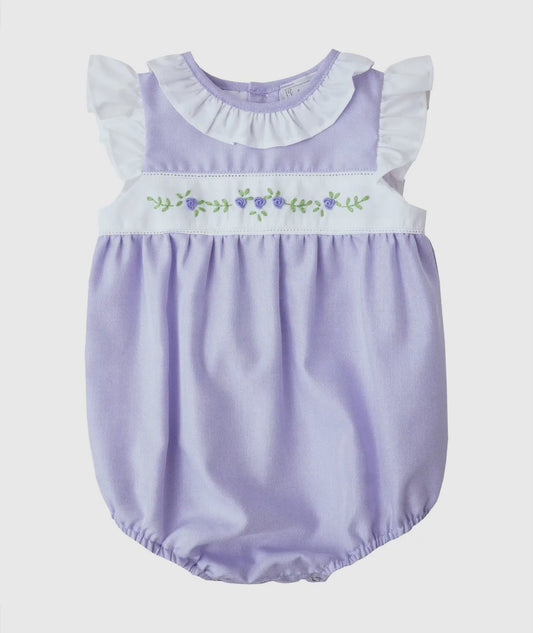 Lavendar Embroidered Floral Bubble