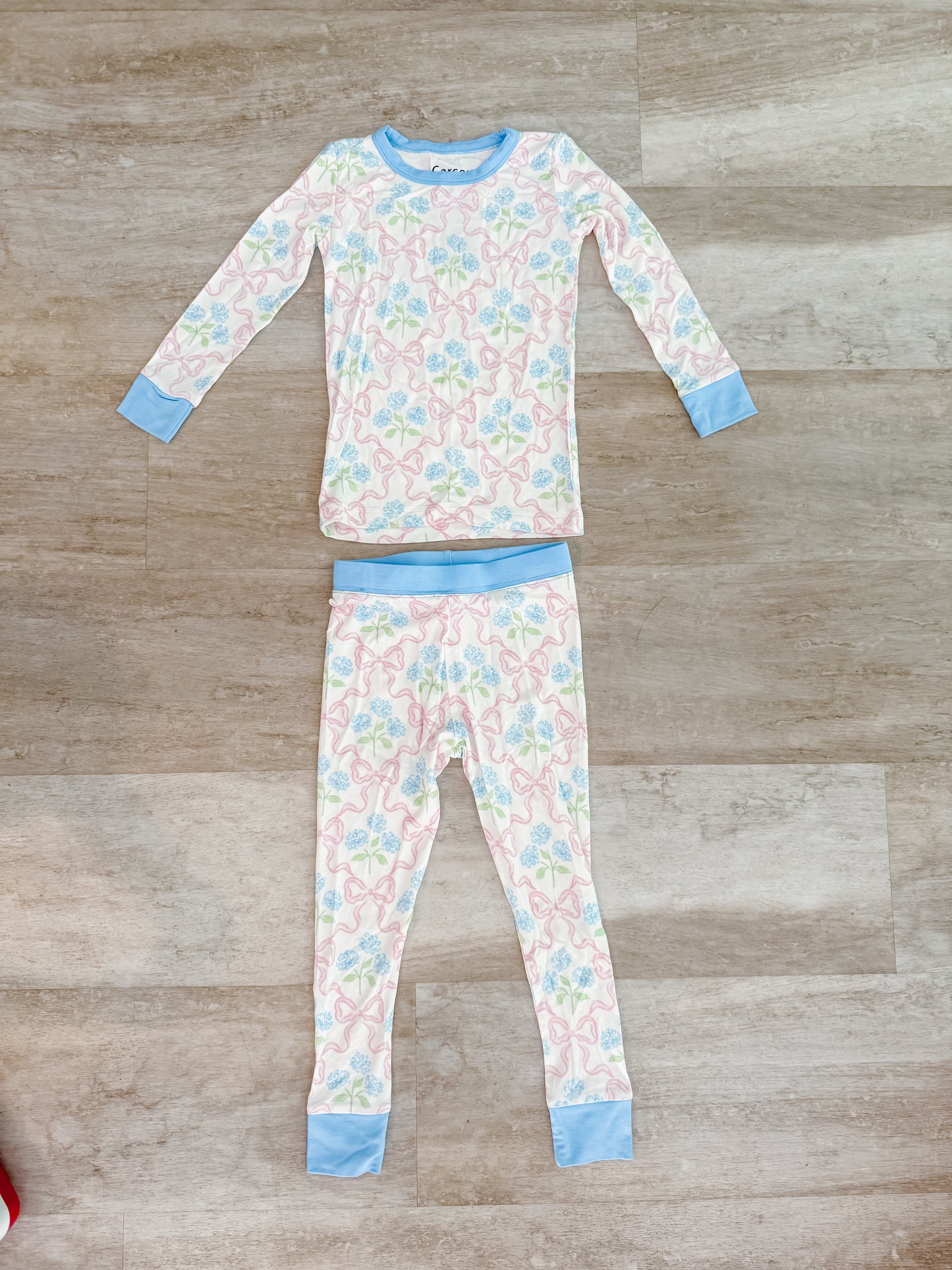 Hydrangea Bow Trellis Bamboo Pajamas- 2 Piece Set