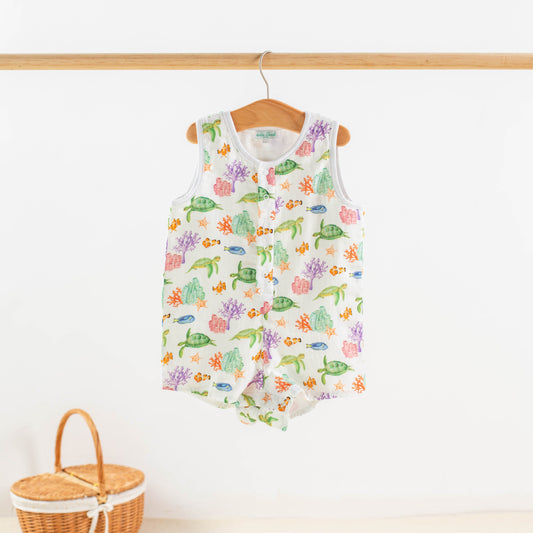 Nola Tawk Just Keep Swimming Organic Muslin Shortall