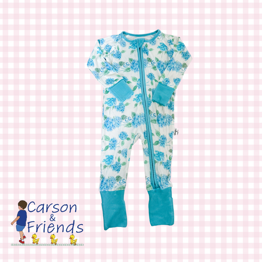 Carson and Friends Sweet Hydrangeas Ribbed Bamboo Zippy