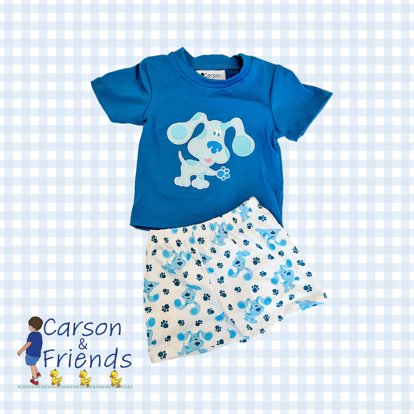 Blue Dog Short Set