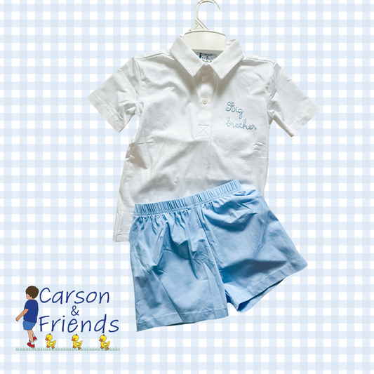 Carson and Friends "Big Brother" Embroidered Polo Set