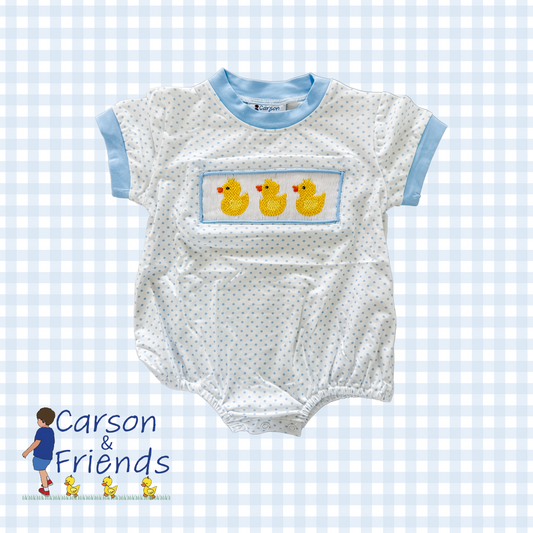 Carson and Friends Smocked Duckies Bubble