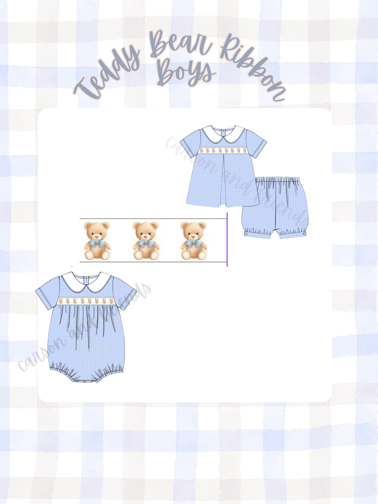 Preorder ETA March- Teddy Bear Ribbon Short Set