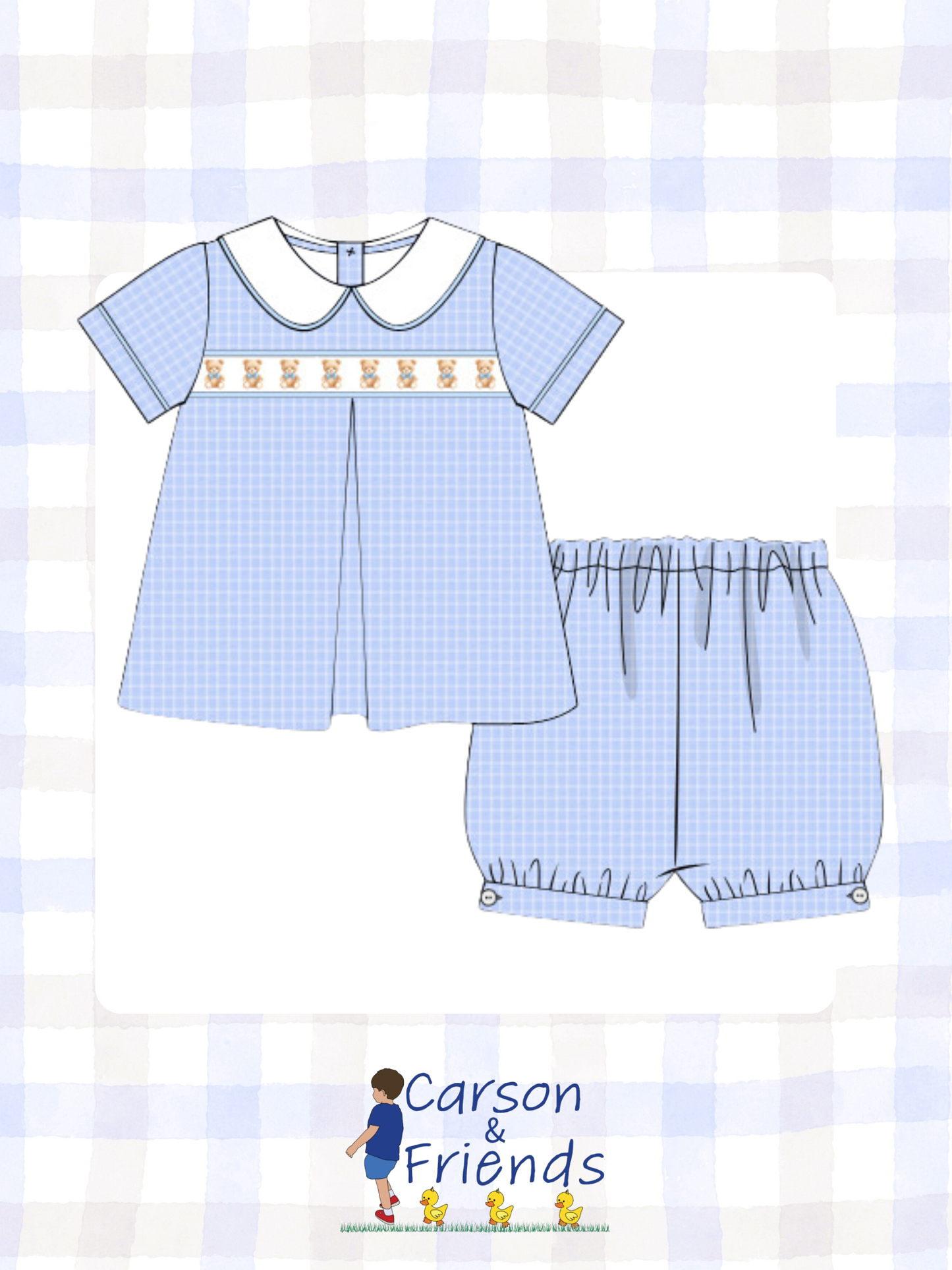 Preorder ETA March- Teddy Bear Ribbon Short Set