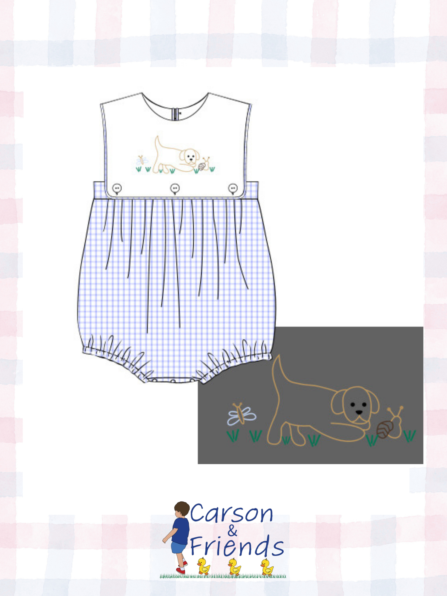 Preorder ETA March- Snips and Snails Embroidered Bubble