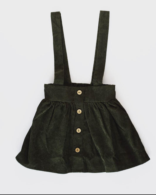 Bailey’s Blossoms Fallon Suspender Skirt- Olive